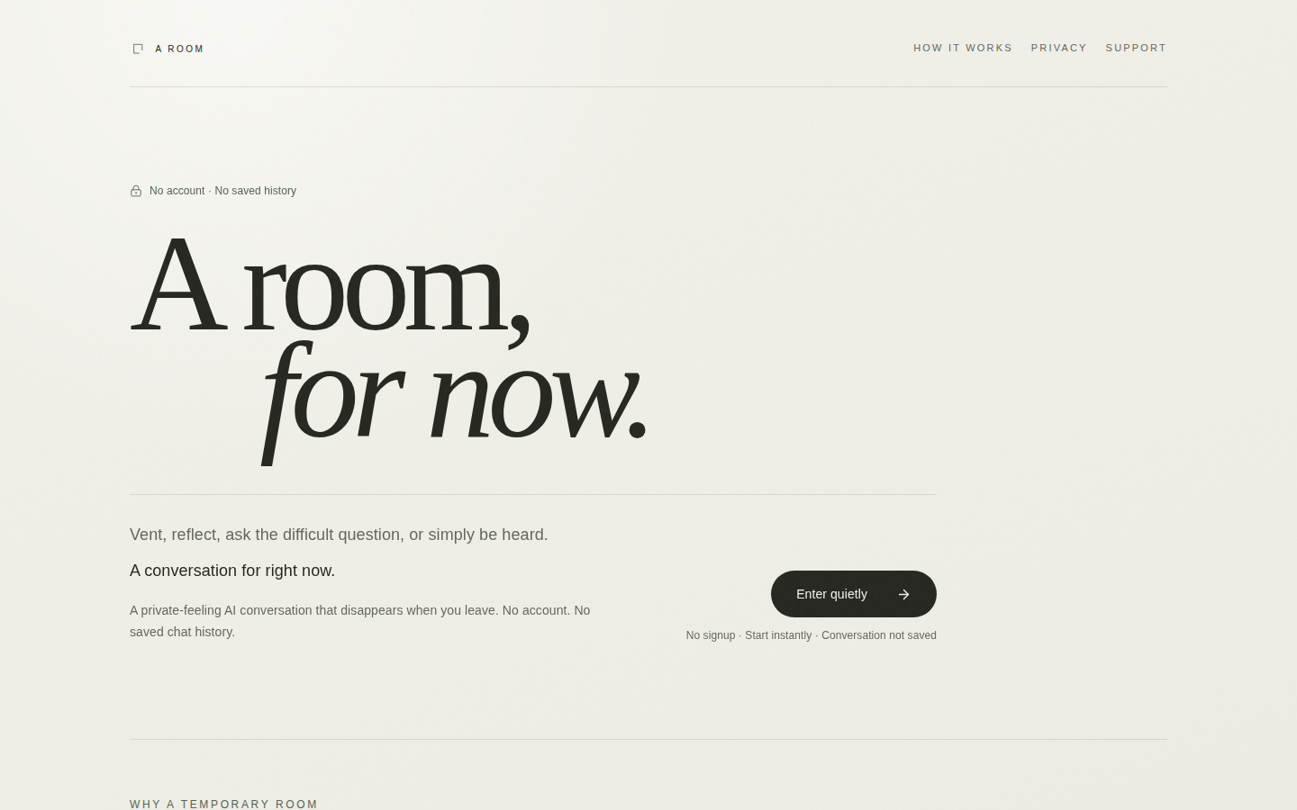 A Room live conversation interface